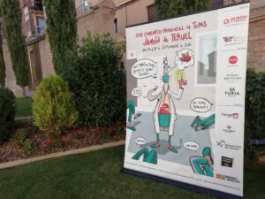 Cartel del Concurso de Tapas Jamón de Teruel 2020 durante la presentación