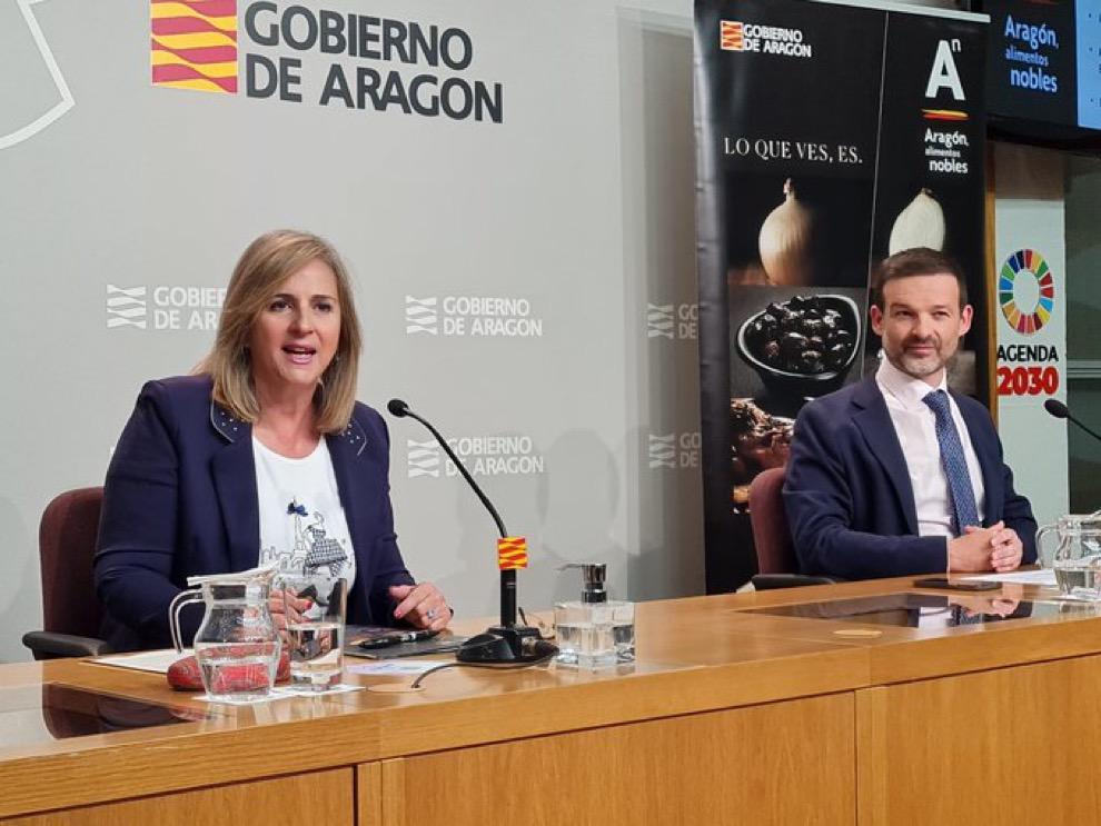 Carmen Urbano DG IPA Gobierno de Aragón y Luis Villamayor presidente AIAA